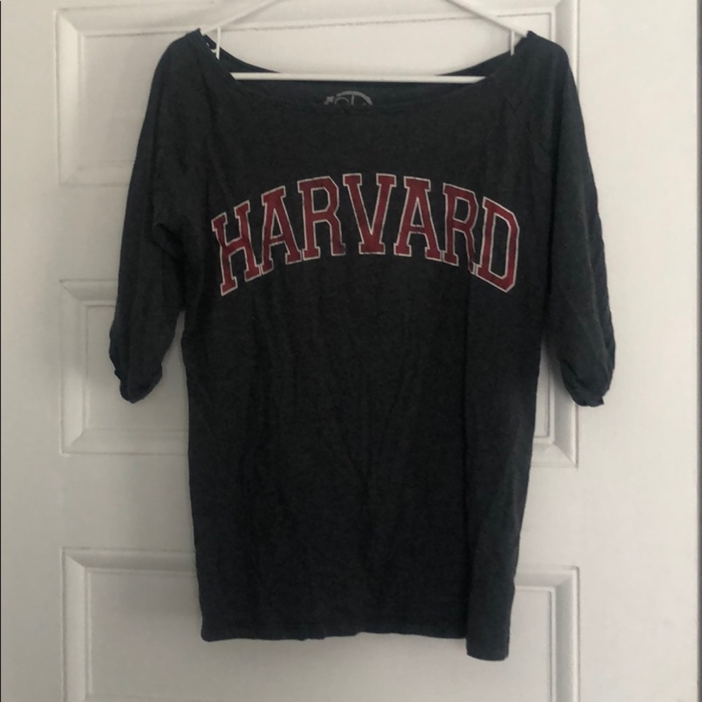 Harvard off the shoulder shirt
